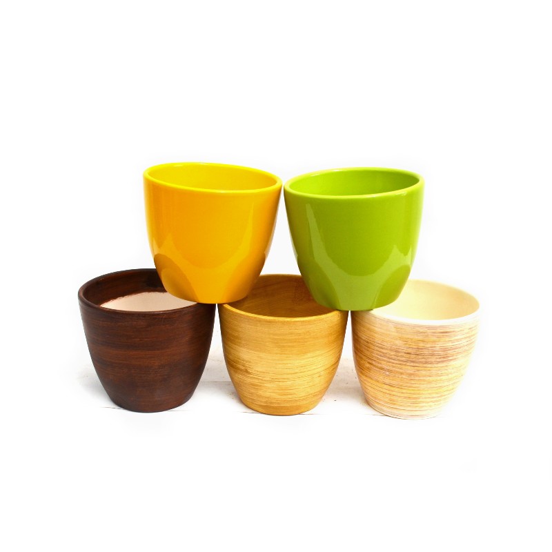 Masca ceramica ovala pentru ghiveci  D 10.5 cm