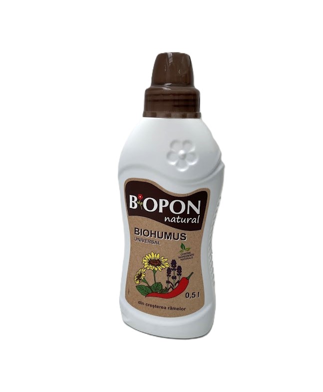 ingrasamant natural BioHumus universal Biopon 0.5L fertilizator lichid