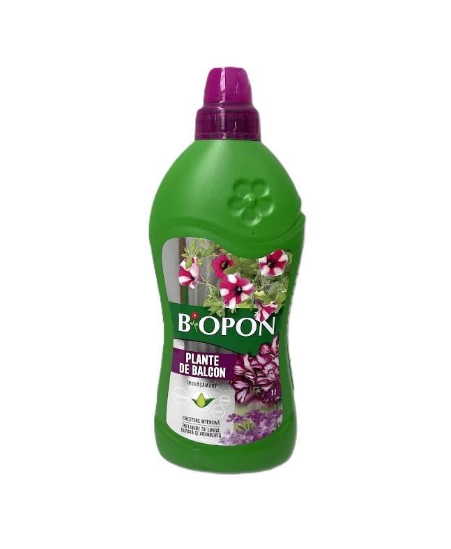 ingrasamant plante de balcon Biopon 1L fertilizator flori ghiveci